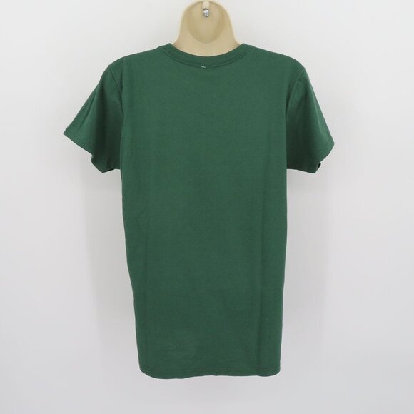 Drink Wisconsinbly Women Large Green Yellow Crew Neck Short Sleeve T Shirt NEW - Picture 3 of 7